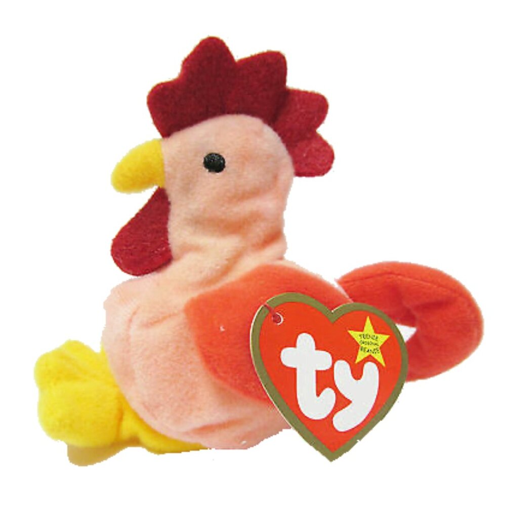 Vintage 1999 McDonald's TY Strut the Rooster Toy Animal #7 New in Package Sealed